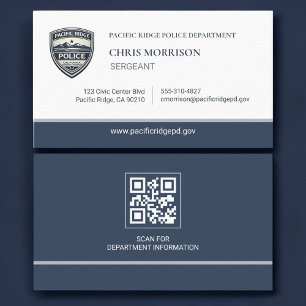 Cartão de Visita com Código QR do Sargento da Polí