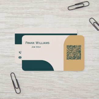 Cartão de Visita com Design Moderno e Código QR