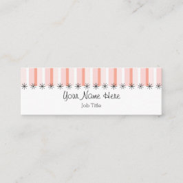 Cartão de visita com esbranquiça de Coral Stripe