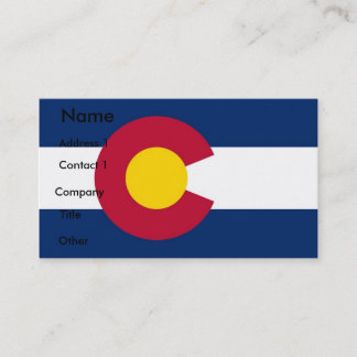 Cartão de visita com Flag do Colorado, EUA