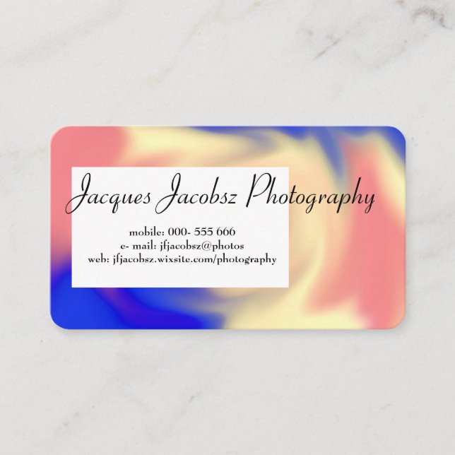 Cartão de visita com fundo de colchetes retrorrefl (Frente)