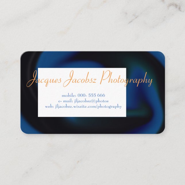 Cartão de visita com fundo de colchetes retrorrefl (Frente)