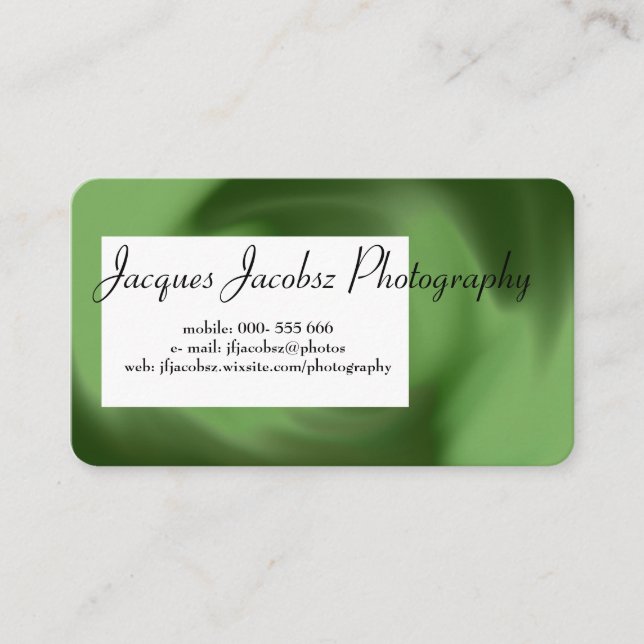 Cartão de visita com fundo de colchetes retrorrefl (Frente)