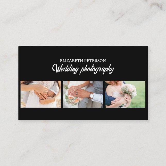 Cartão de visita com fundo fotográfico. (Frente)