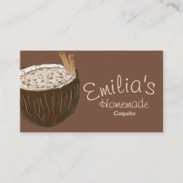 Cartão de Visita com Logotipo Desenhado à Mão Coqu
