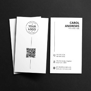 Cartão de Visita com Logotipo Moderno Minimalista 