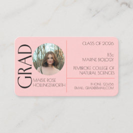 Cartão de visita com padrão de coração rosa