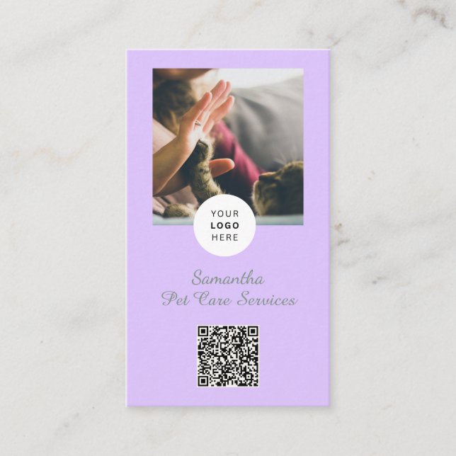Cartão de Visita com QR Code de Serviço em Letra d (Frente)
