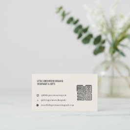 Cartão de Visita com QR Code | Neutro Minimalista