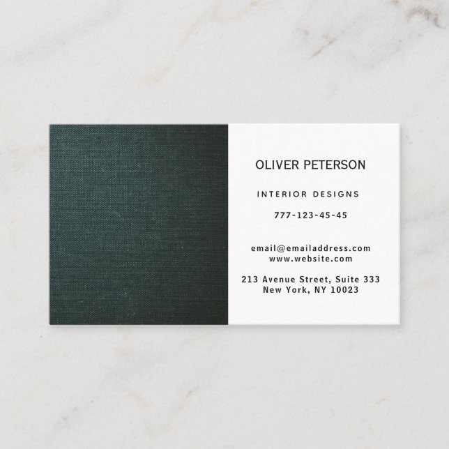 Cartão de visita com textura de madeira. (Frente)