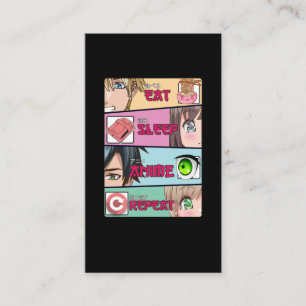 Cartão De Visita Coma anime adormecido Lover Otaku Girl japonês Ra
