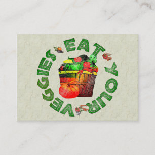 Cartão De Visita Coma seus vegetarianos