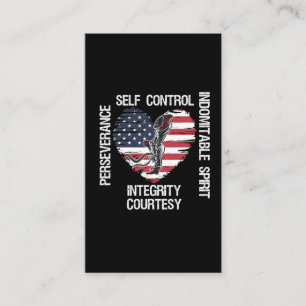 Cartão De Visita Combatente de legítima defesa da bandeira america