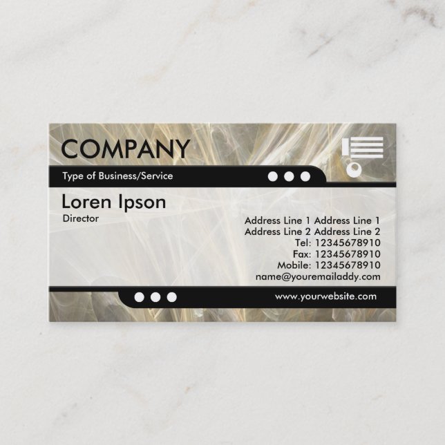 Cartão De Visita Comboio-bala - Chama fractal (Frente)