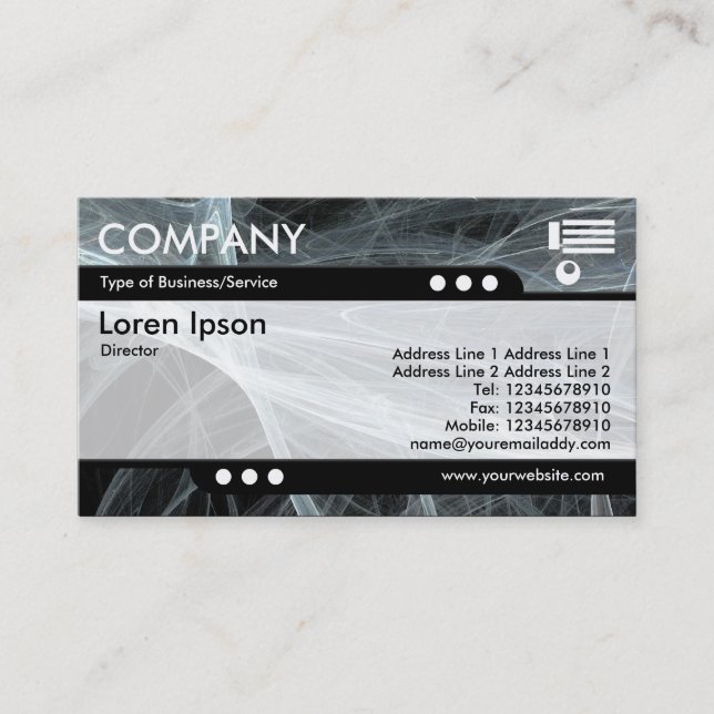 Cartão De Visita Comboio-bala - Chama fractal 03 (Frente)