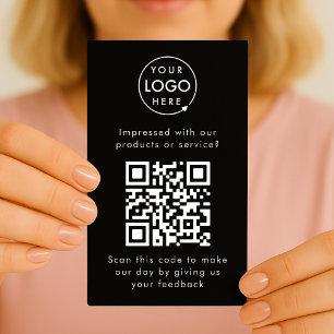 Cartão De Visita Comentários do cliente Código QR Revisão de n