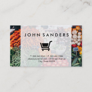 Cartão De Visita Comércio eletrônico Mercado de entrega dos agric