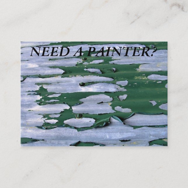 CARTÃO DE VISITA COMÉRCIO. PINTOR. (Frente)