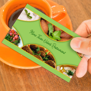 Cartão De Visita Comida Árabe Libanês