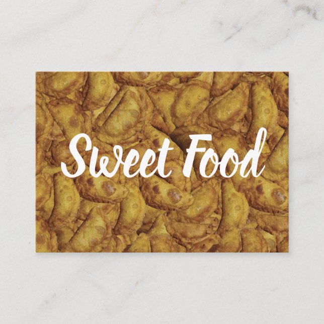 Cartão De Visita Comida Doce Indiano Karanji Dessert Sweet (Frente)