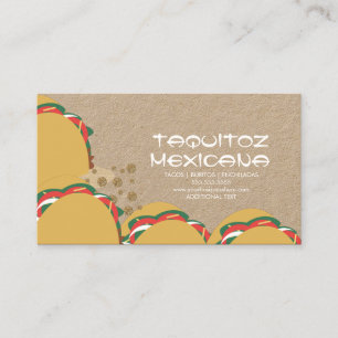 Cartão De Visita Comida Mexicana Taco México