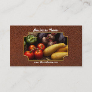Cartão De Visita Comida - pimentas, tomates, polpa e nabos