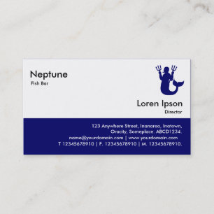 Cartão De Visita Comida rápida - Marinho profundo