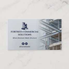 Cartão De Visita Commercial Building Contractors | Iron Gray