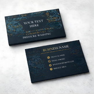 Cartão De Visita Commercial Pressure Washing Industrial Schematic