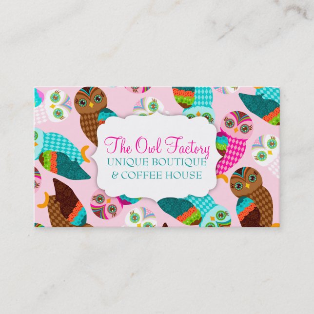 Cartão De Visita Como agora corujas pequenas? (Frente)