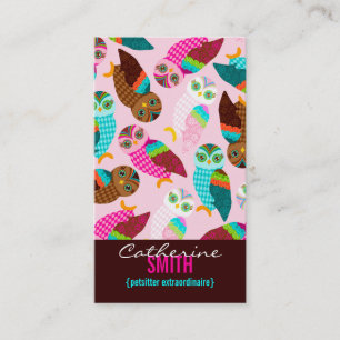Cartão De Visita Como agora corujas pequenas? Vertical