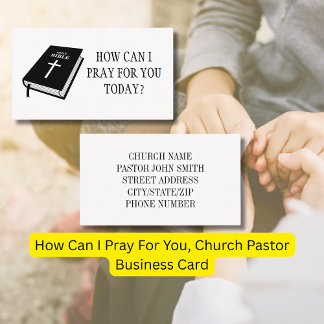 Cartão De Visita Como Posso Rezar Por Você, Pastor Da Igreja?
