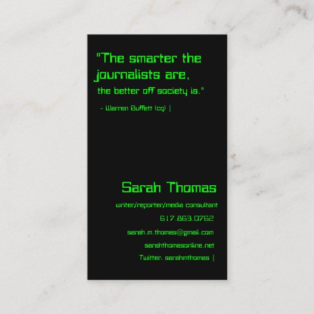 Cartão De Visita Comodoro 64 (Frente)