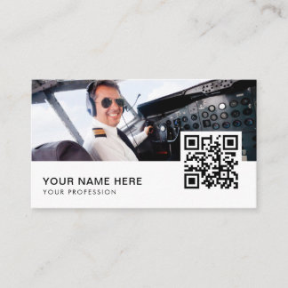 Cartão De Visita companhia aérea privada Código QR
