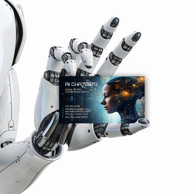 Cartão De Visita Companhia de Chatbot de Inteligência Artificial (Criador carregado)