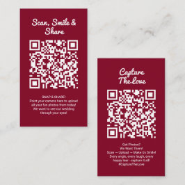 Cartão De Visita Compartilhamento de Fotos em Borgonha Código QR de