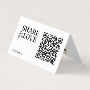 Cartão De Visita Compartilhe o Código QR de Fotos de Casamento de A