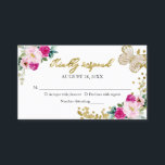 Cartão De Visita Compartimento RSVP de Borboleta Floral Cor-de-Rosa<br><div class="desc">Cartão de resposta de festa de aniversário, verde-rosa-quente, adorável, 16. Fácil de personalizar com seus detalhes. Entre em contato comigo via chat se tiver perguntas sobre o trabalho de arte ou precisar de personalização. Verifique se há mais itens na coleção. NOTA: para obter assistência sobre pedidos, envio, informações sobre produtos,...</div>