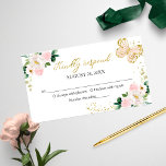 Cartão De Visita Compartimento RSVP de Borboleta Floral de 16 Blush<br><div class="desc">Adorável, cor-de-rosa-rosa, doce cartão de resposta de 16 festas de aniversário. Fácil de personalizar com seus detalhes. Entre em contato comigo via chat se tiver perguntas sobre o trabalho de arte ou precisar de personalização. Verifique se há mais itens na coleção. NOTA: para obter assistência sobre pedidos, envio, informações sobre...</div>
