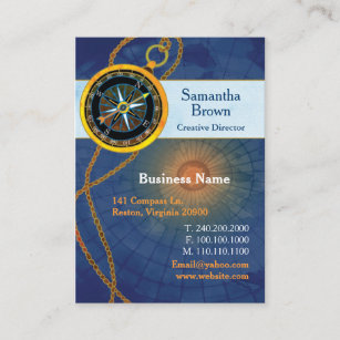 Cartão De Visita Compass Blue Professional
