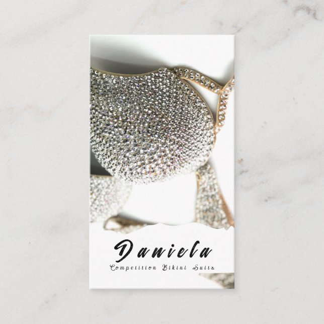 Cartão De Visita Competição de Malhação Crystal Bikini se adapta ao (Frente)