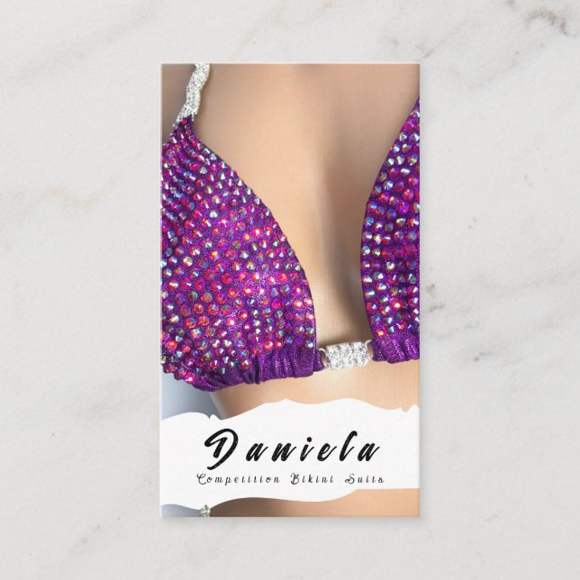 Cartão De Visita Competição de Malhação Crystal Bikini se adapta ao (Frente)