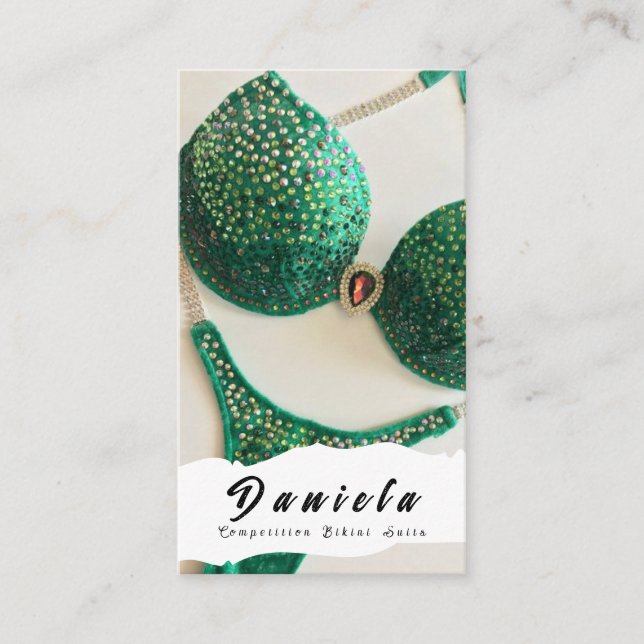 Cartão De Visita Competição de Malhação Crystal Bikini se adapta ao (Frente)