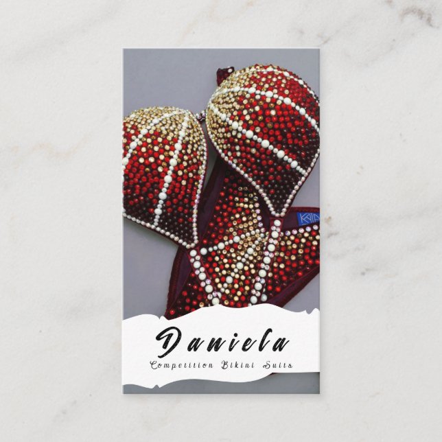 Cartão De Visita Competição de Malhação Crystal Bikini se adapta ao (Frente)