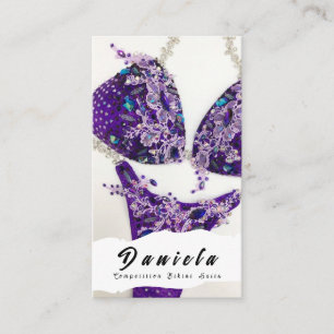 Cartão De Visita Competição de Malhação Crystal Bikini se adapta ao