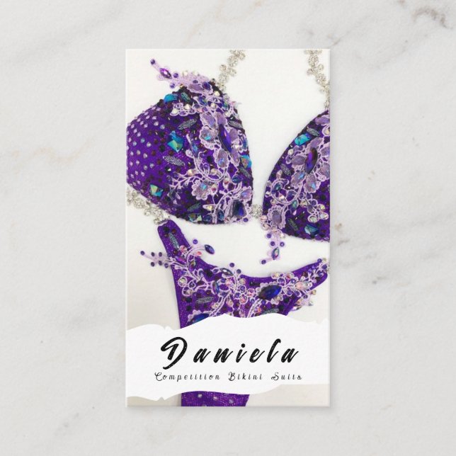 Cartão De Visita Competição de Malhação Crystal Bikini se adapta ao (Frente)