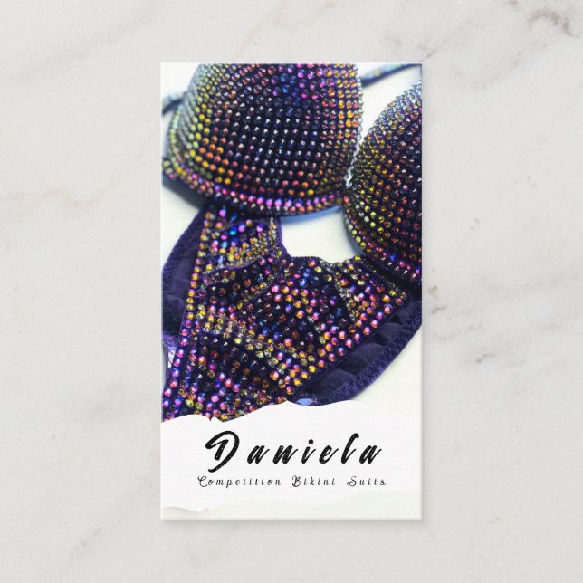 Cartão De Visita Competição de Malhação Crystal Bikini se encaixa à (Frente)