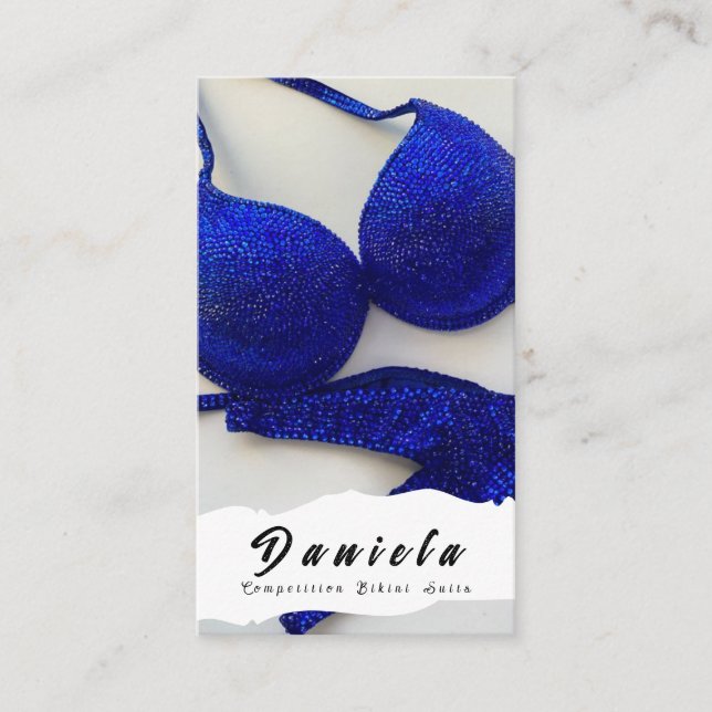 Cartão De Visita Competição de Malhação Crystal Bikini se encaixa à (Frente)