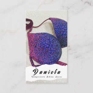 Cartão De Visita Competição de Malhação Crystal Bikini se encaixa à