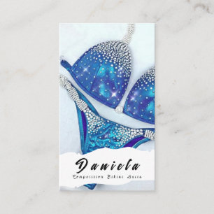 Cartão De Visita Competição de Malhação Crystal Bikini se encaixa à